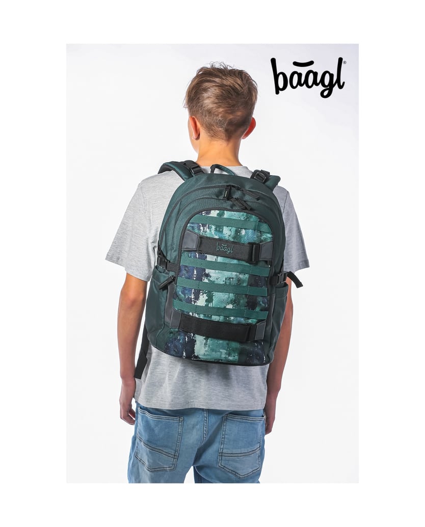 Baagl-Skate-Forest-Rucksack-Set-3tlg-grün