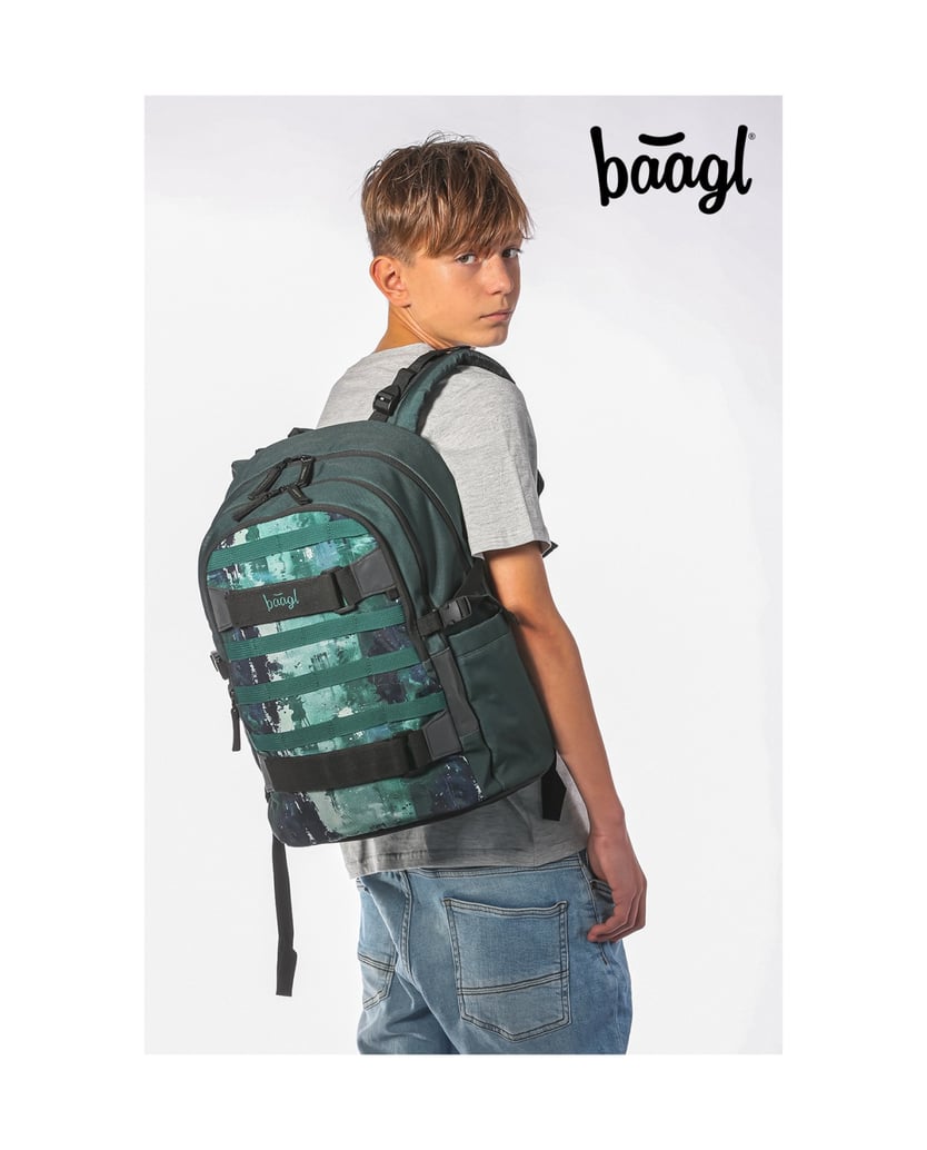 Baagl-Skate-Forest-Rucksack-Set-3tlg-grün