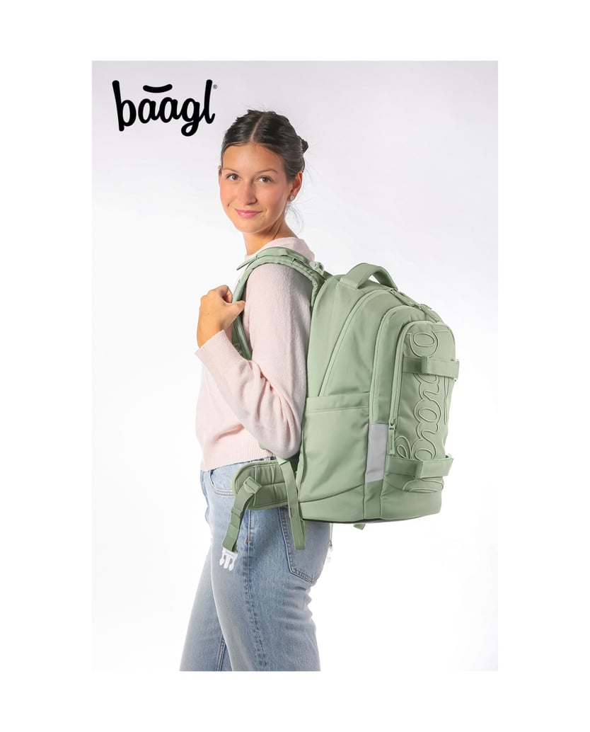 Baagl-Skate-max-Mentol-Rucksack-Set-3tlg-grün