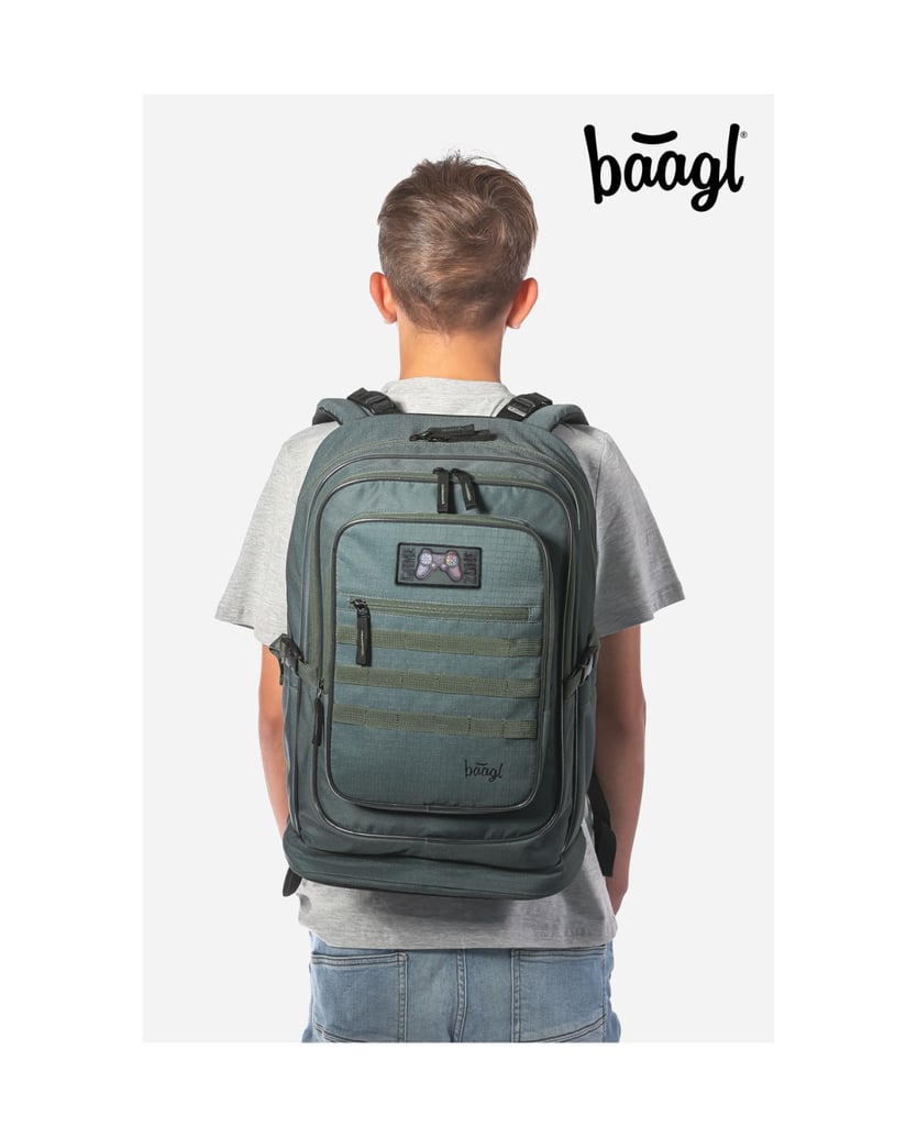 Baagl-Cubic-Grove-Rucksack-Set-3tlg-grün