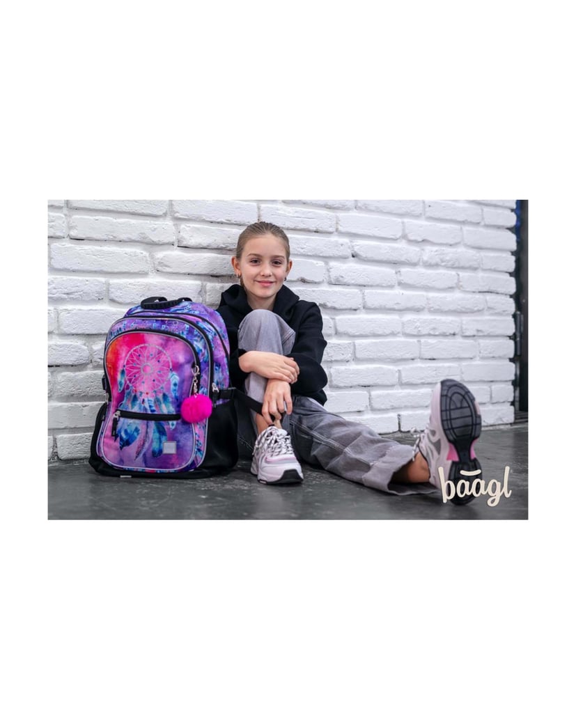 Baagl-Core-Traumfänger-Rucksack-Set-3tlg-lila
