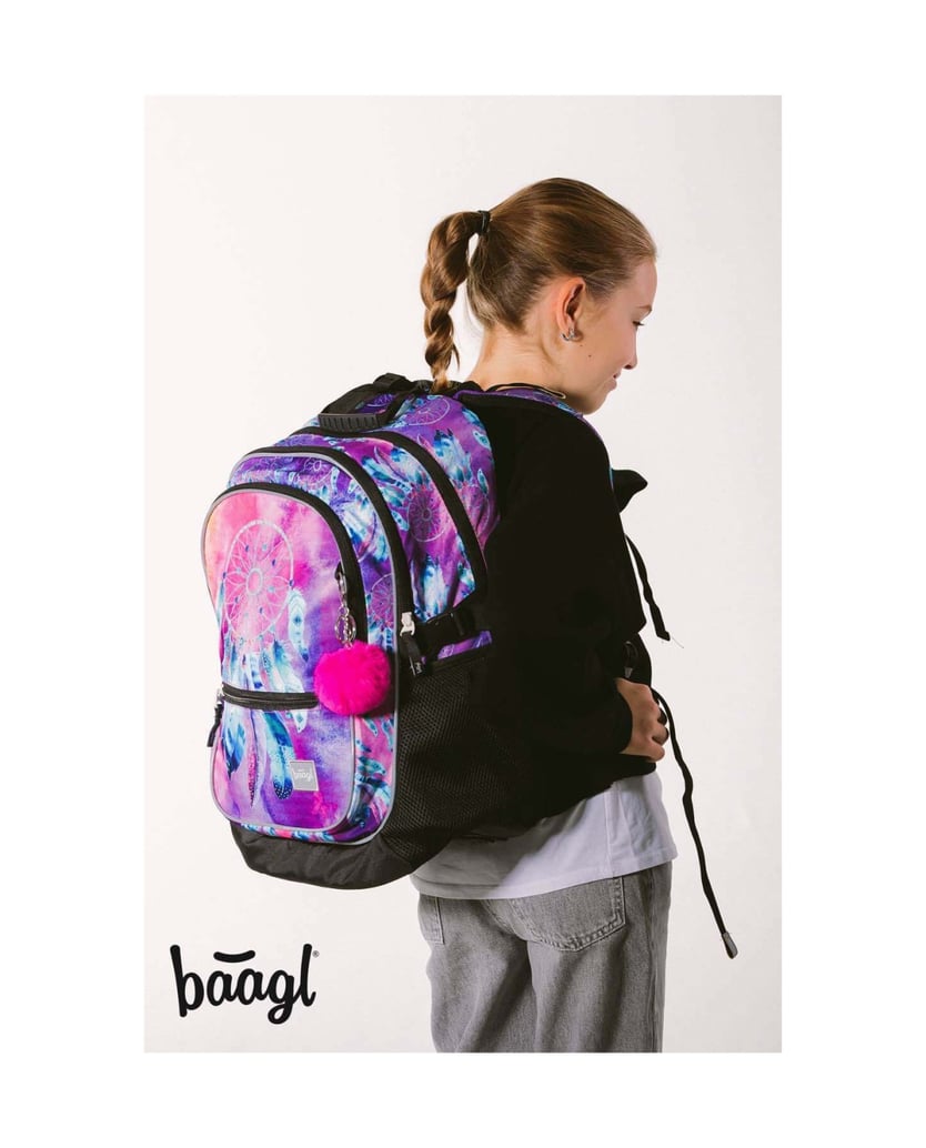 Baagl-Core-Traumfänger-Rucksack-Set-3tlg-lila