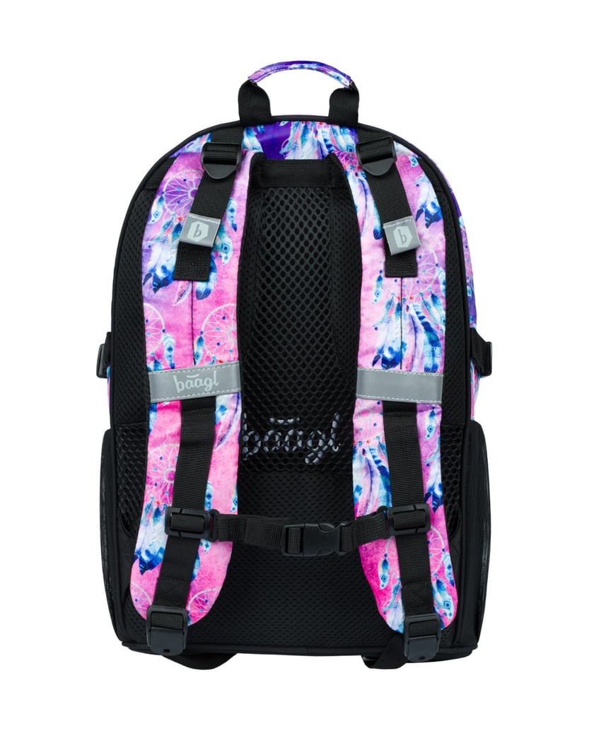Baagl-Core-Traumfänger-Rucksack-Set-3tlg-lila