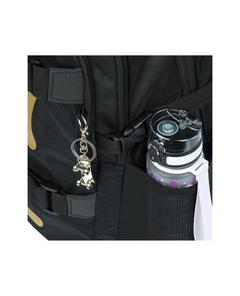 Baagl-Skate-Gold-Rucksack-Set-3tlg-schwarz