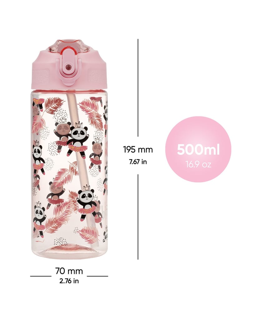 Baagl-Tritan-Trinkflasche-Panda,-500-ml-rosa