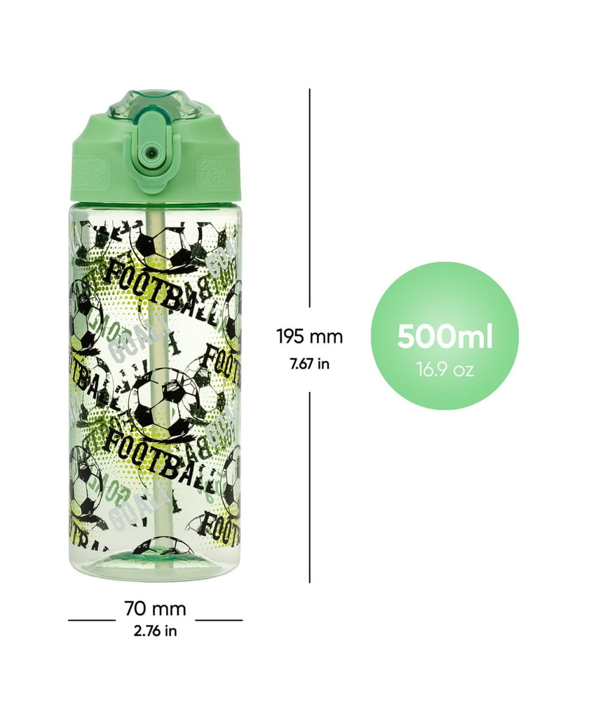 Baagl-Tritan-Trinkflasche-Fußball,-500-ml-grün
