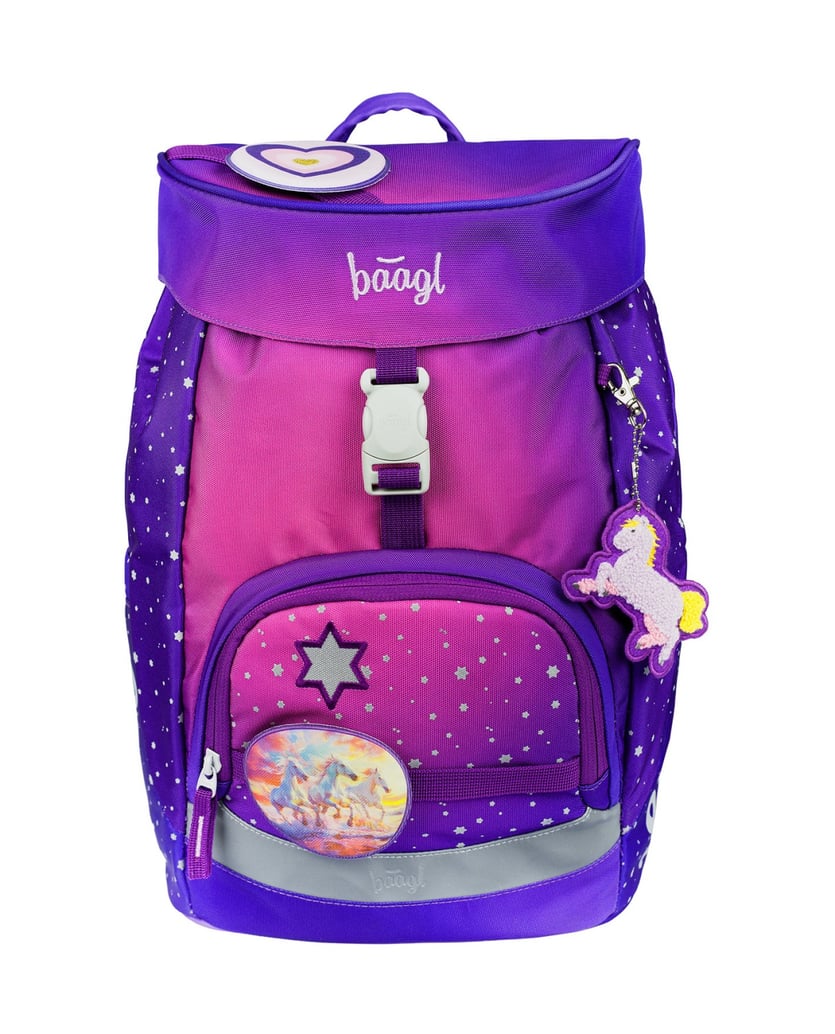 Baagl-Schulrucksack-Airy-Pferde-Herz-lila