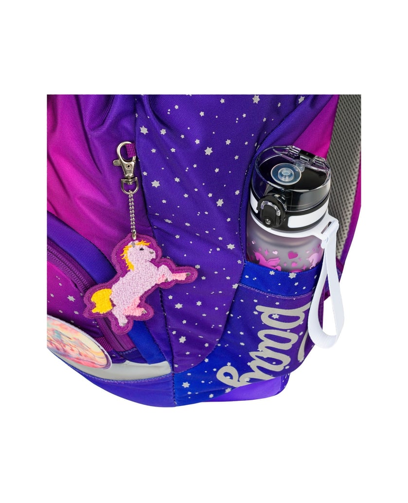 Baagl-Schulrucksack-Airy-Pferde-Herz-lila