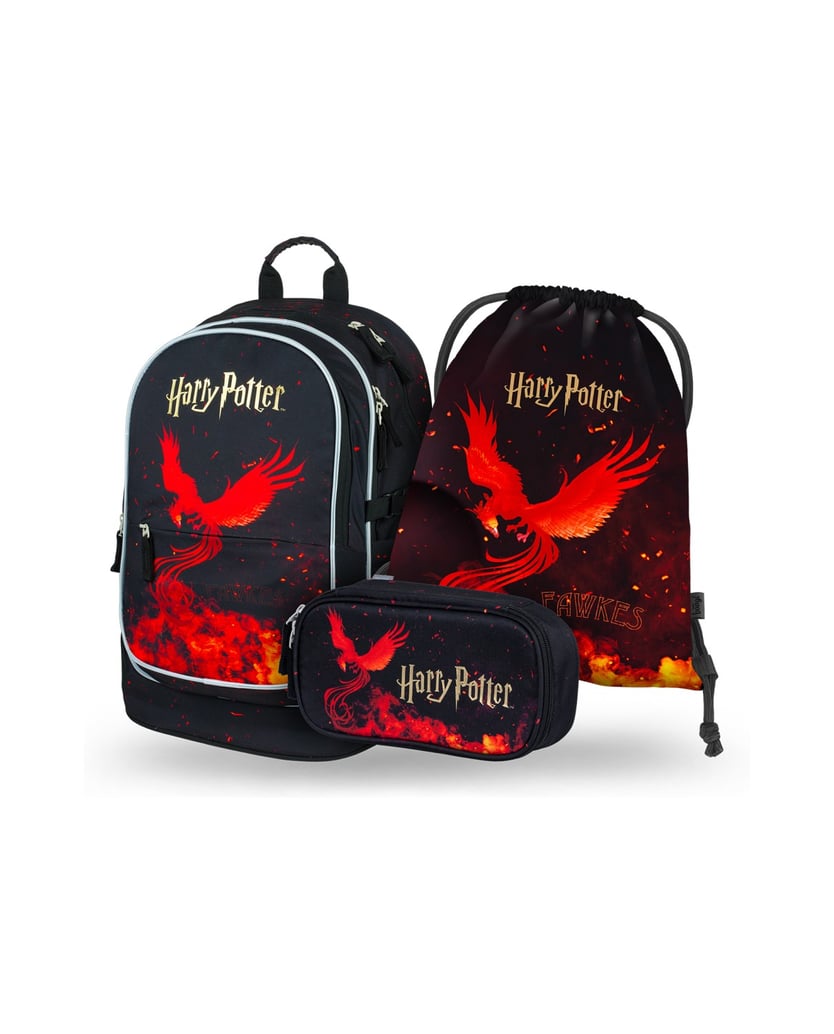 Baagl-Core-HP-Phönix-Rucksack-Set-3tlg-schwarz