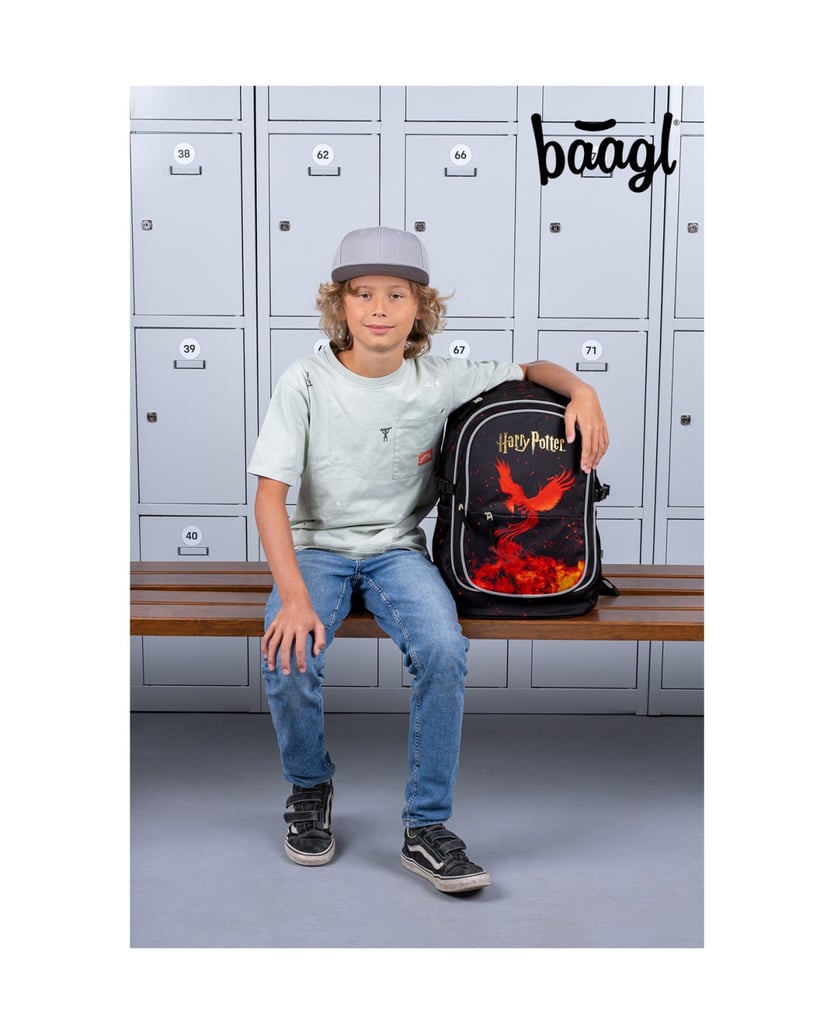 Baagl-Core-HP-Phönix-Rucksack-Set-3tlg-schwarz
