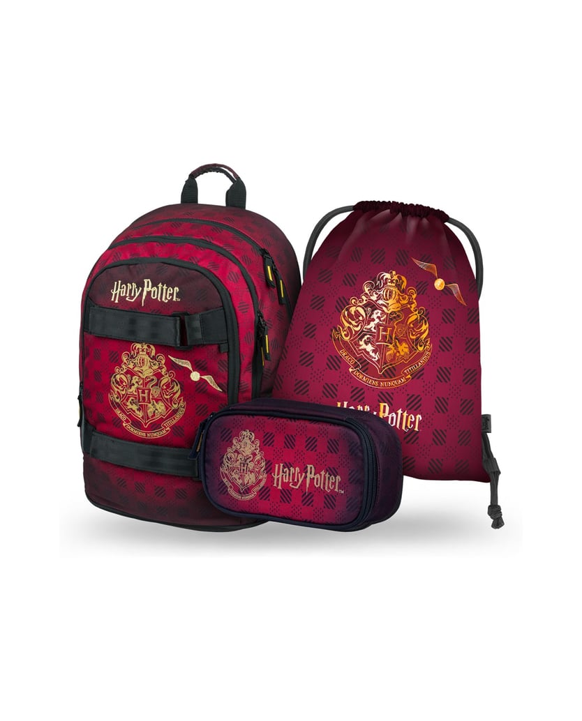Baagl-Skate-HP-Hogwarts-Rucksack-Set-3tlg-rot
