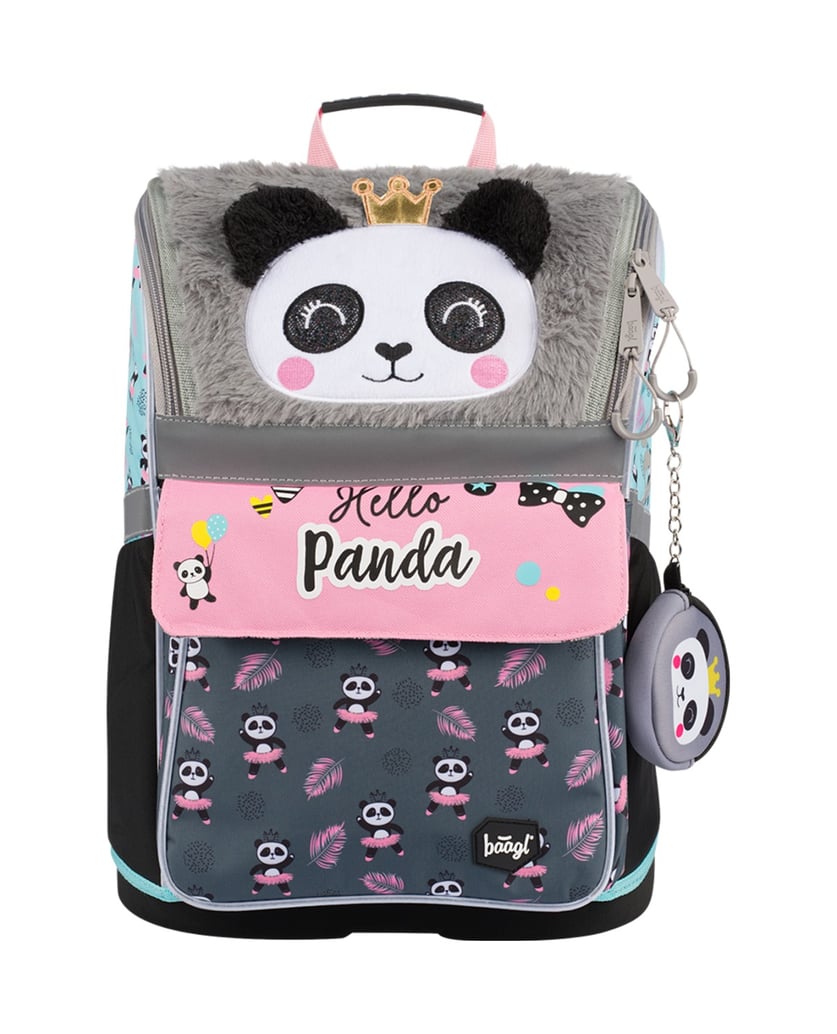 Baagl-Schulranzen-Zippy-Panda-grau