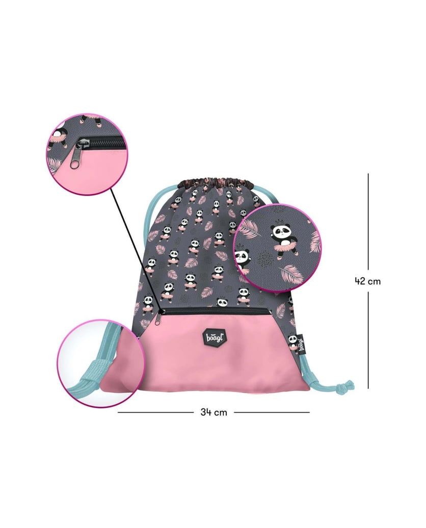 Baagl-Turnbeutel-mit-Tasche-Panda-grau