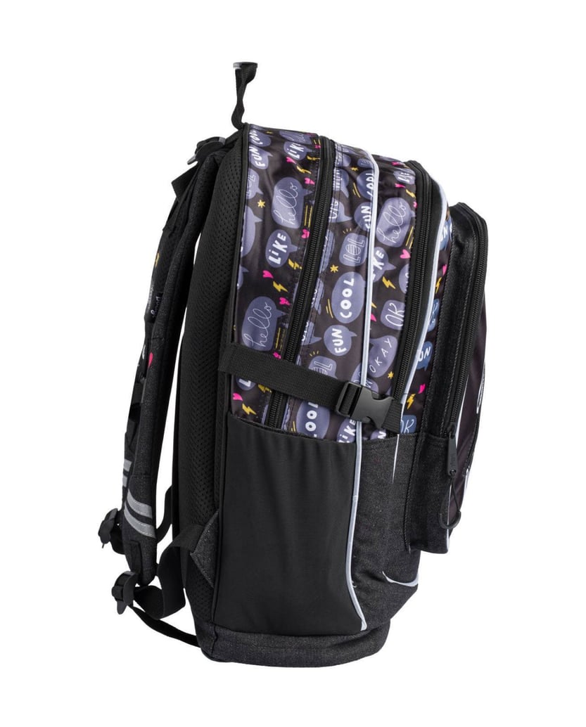 Baagl-Schulrucksack-Cubic-Sneakers-schwarz