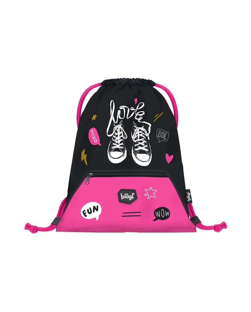 Baagl-Turnbeutel-mit-Tasche-Sneakers-schwarz