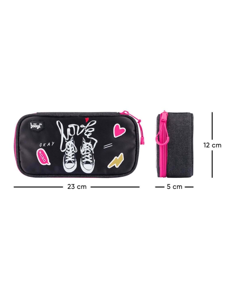 Baagl-Federmäppchen-Etui-Sneakers-schwarz
