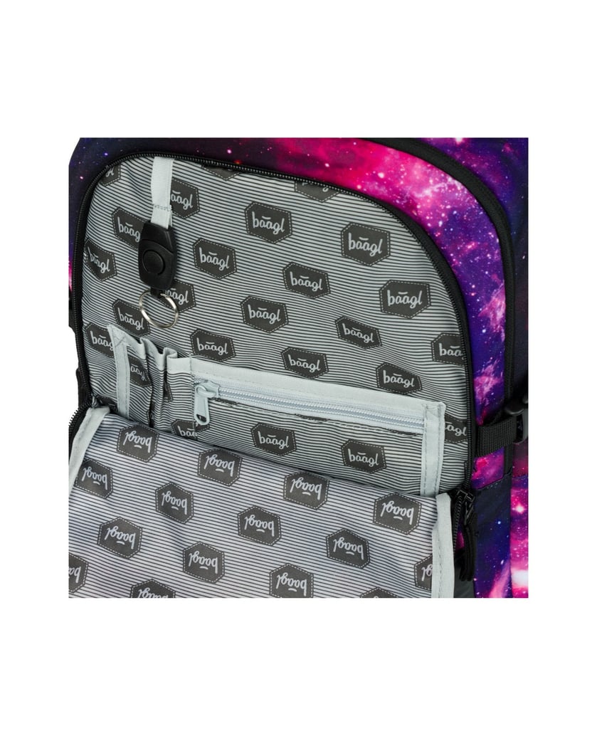 Baagl-Schulrucksack-Skate-Galaxy-lila