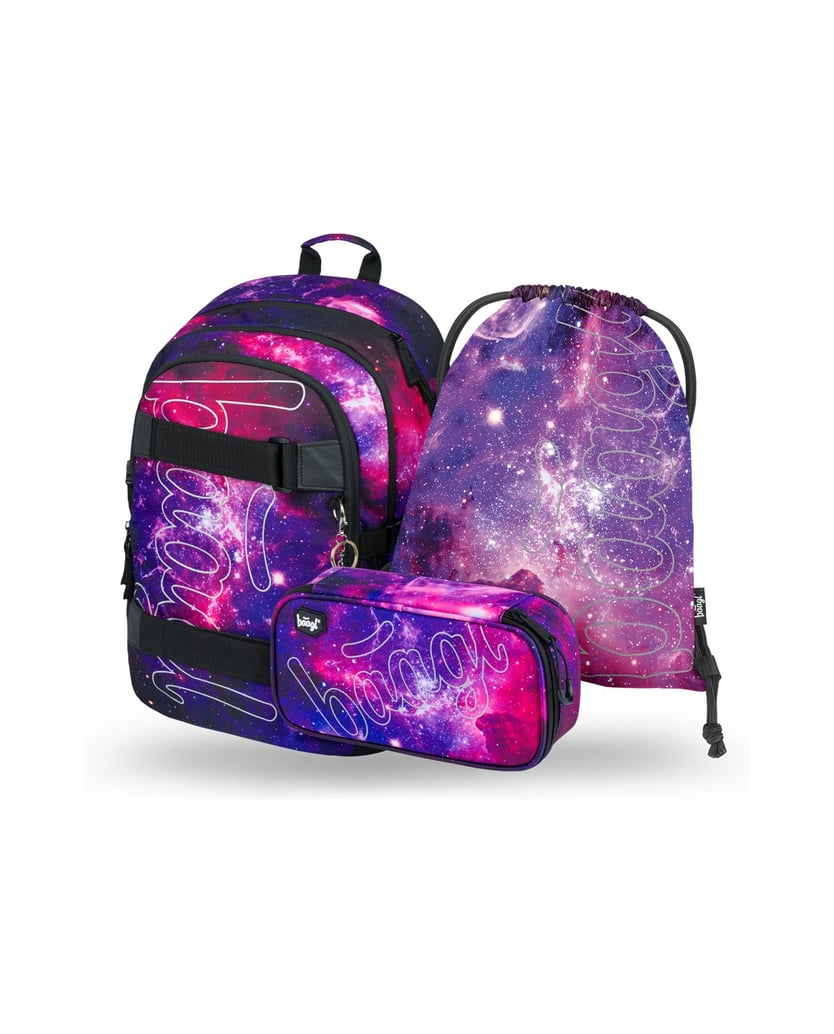 Baagl-Skate-Galaxy-Rucksack-Set-3tlg-lila