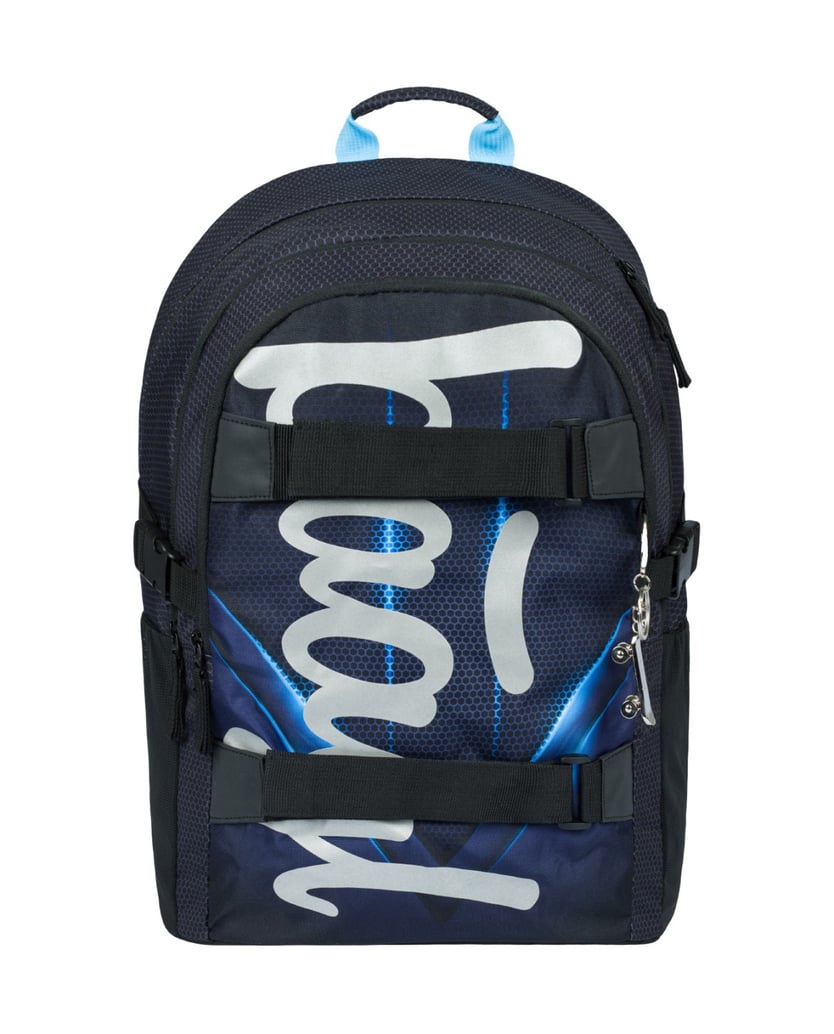 Baagl-Schulrucksack-Skate-Bluelight-schwarz
