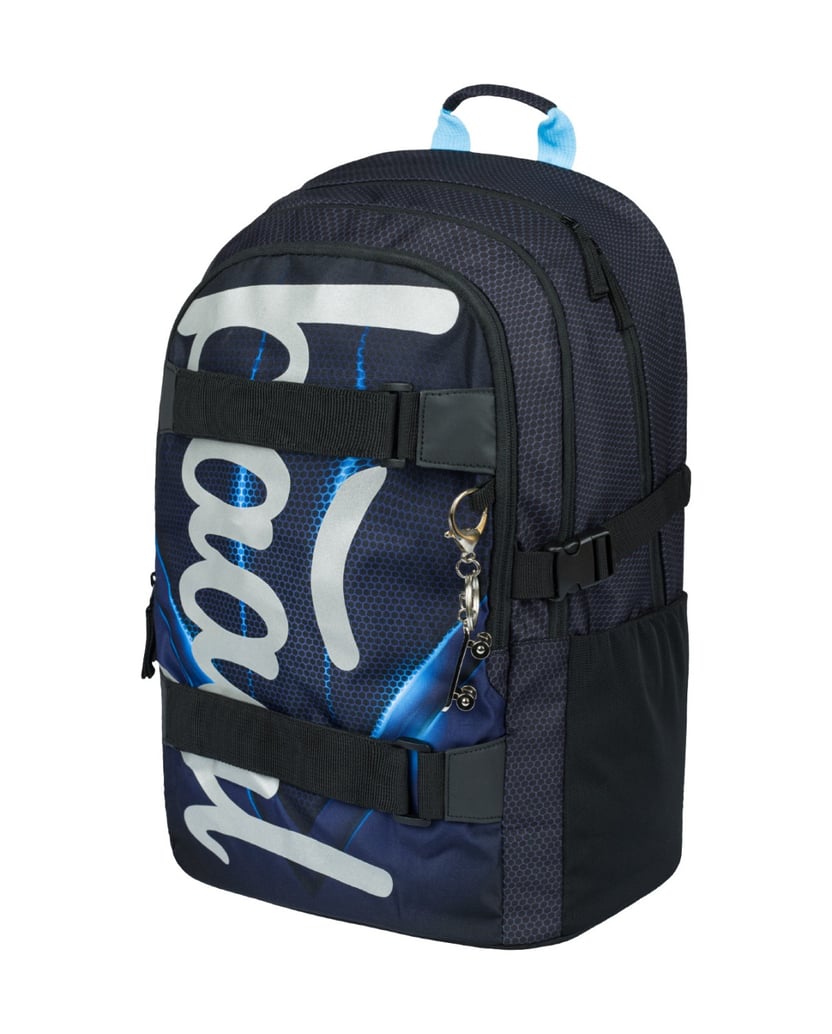 Baagl-Schulrucksack-Skate-Bluelight-schwarz