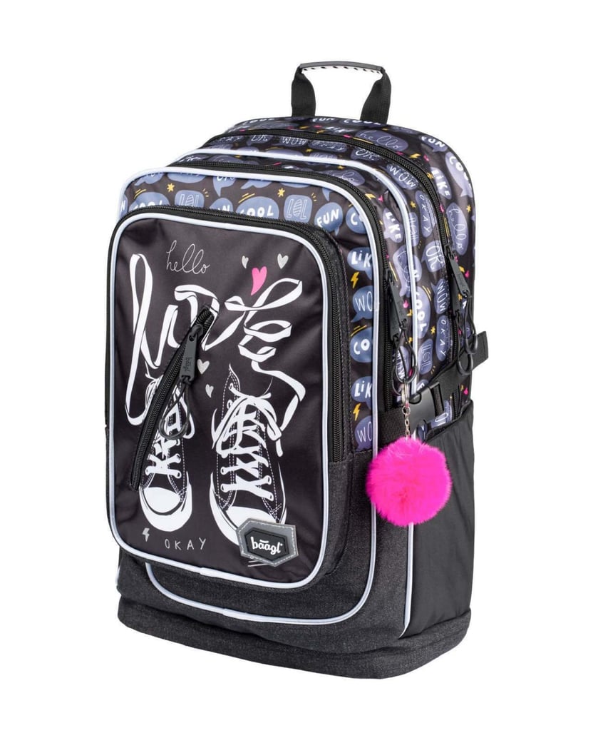 Baagl-Cubic-Sneakers-Rucksack-Set-3tlg-schwarz