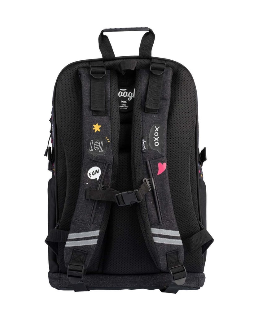 Baagl-Cubic-Sneakers-Rucksack-Set-3tlg-schwarz