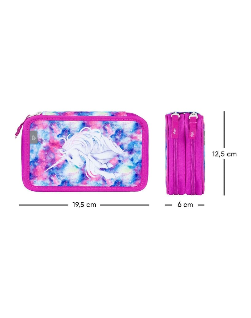 Baagl-Federmäppchen-2-Fach-Unicorn-rosa