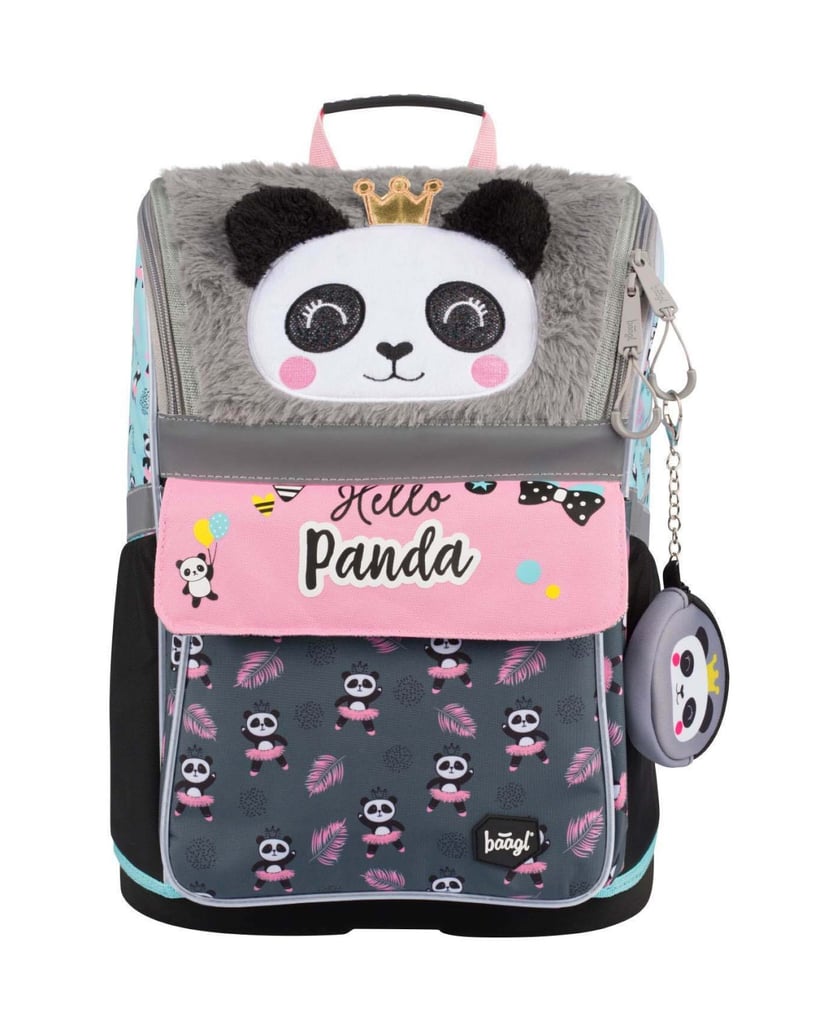 Baagl-Zippy-Panda-Schulranzen-Set-3tlgg-grau