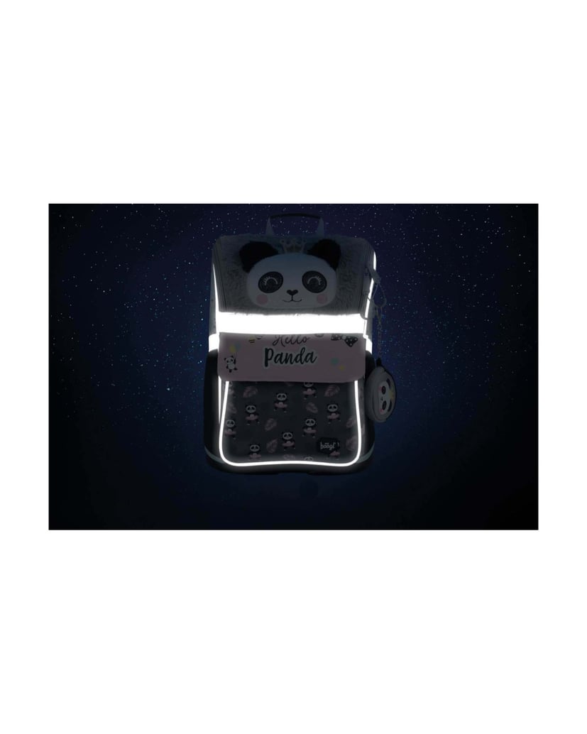 Baagl-Zippy-Panda-Schulranzen-Set-3tlgg-grau