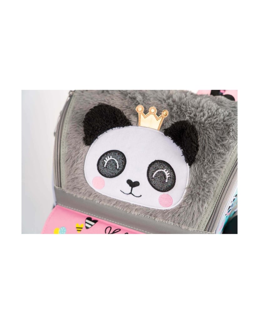 Baagl-Zippy-Panda-Schulranzen-Set-3tlgg-grau