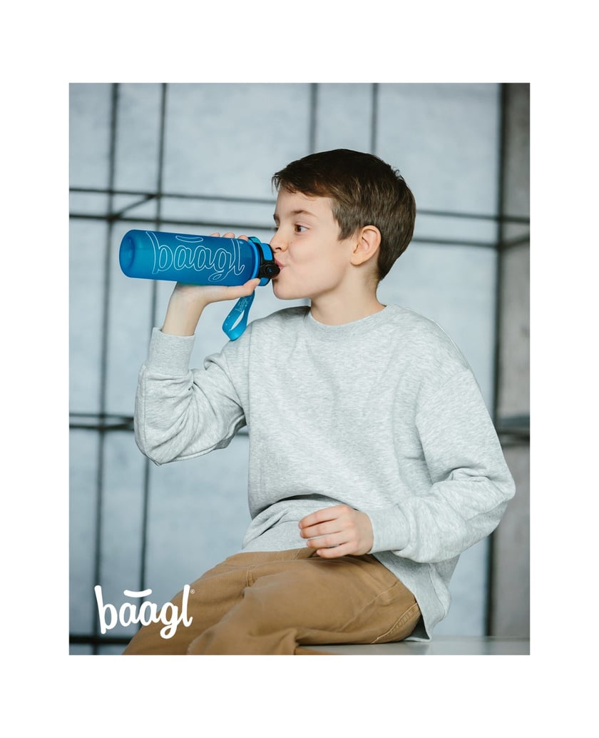 Baagl-Tritan-Trinkflasche-Logo-Blau,-500-ml-blau
