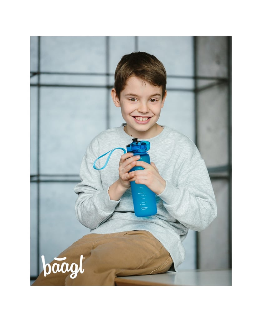 Baagl-Tritan-Trinkflasche-Logo-Blau,-500-ml-blau