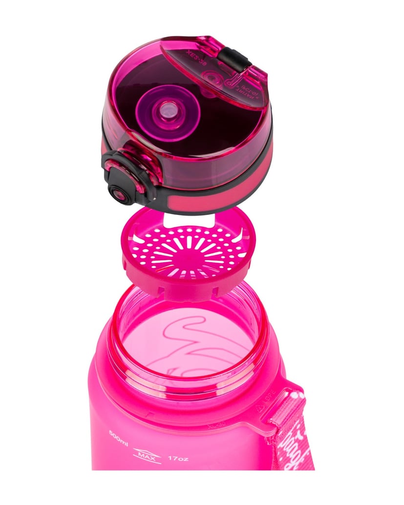 Baagl-Tritan-Trinkflasche-Logo-Rosa,-500-ml-rosa