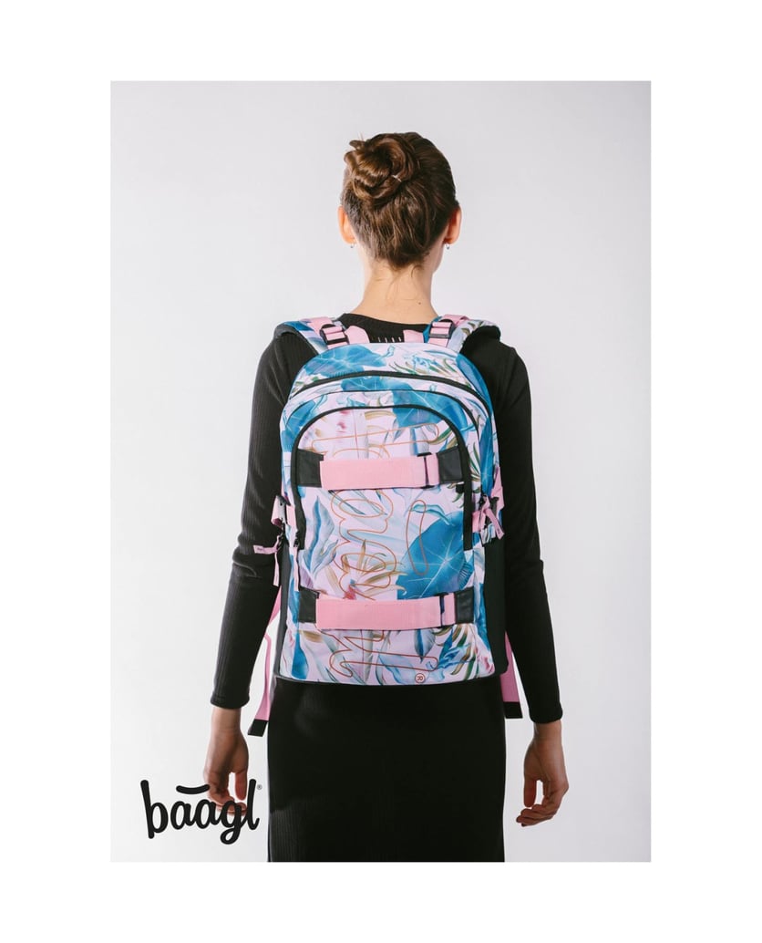 Baagl-Schulrucksack-Skate-Leafs-multicolor