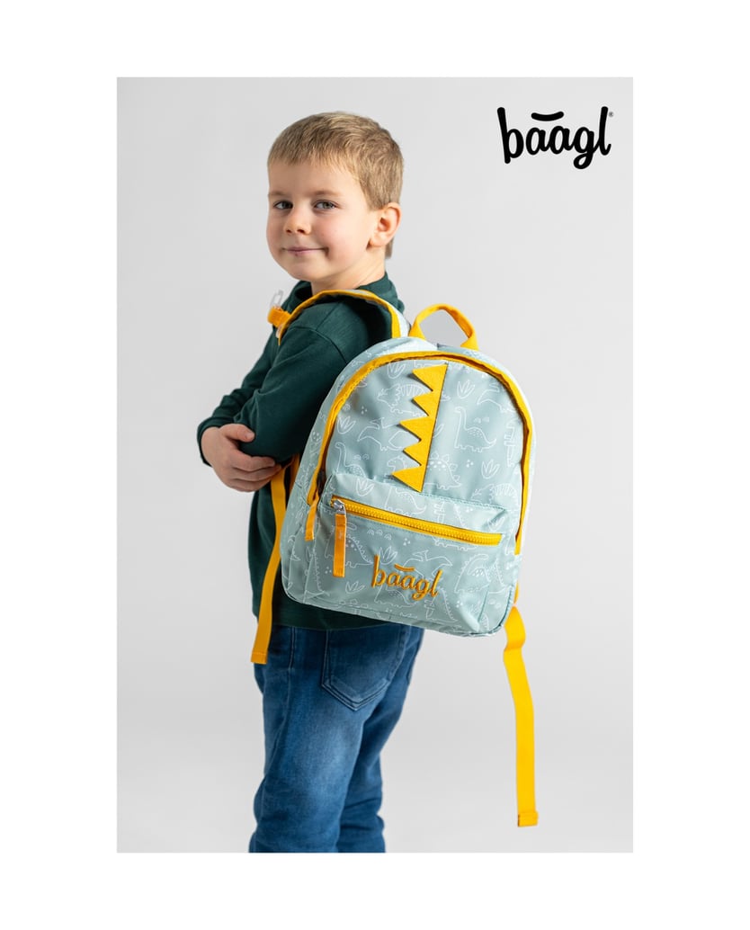 Baagl-Kindergartenrucksack-Dino-grün