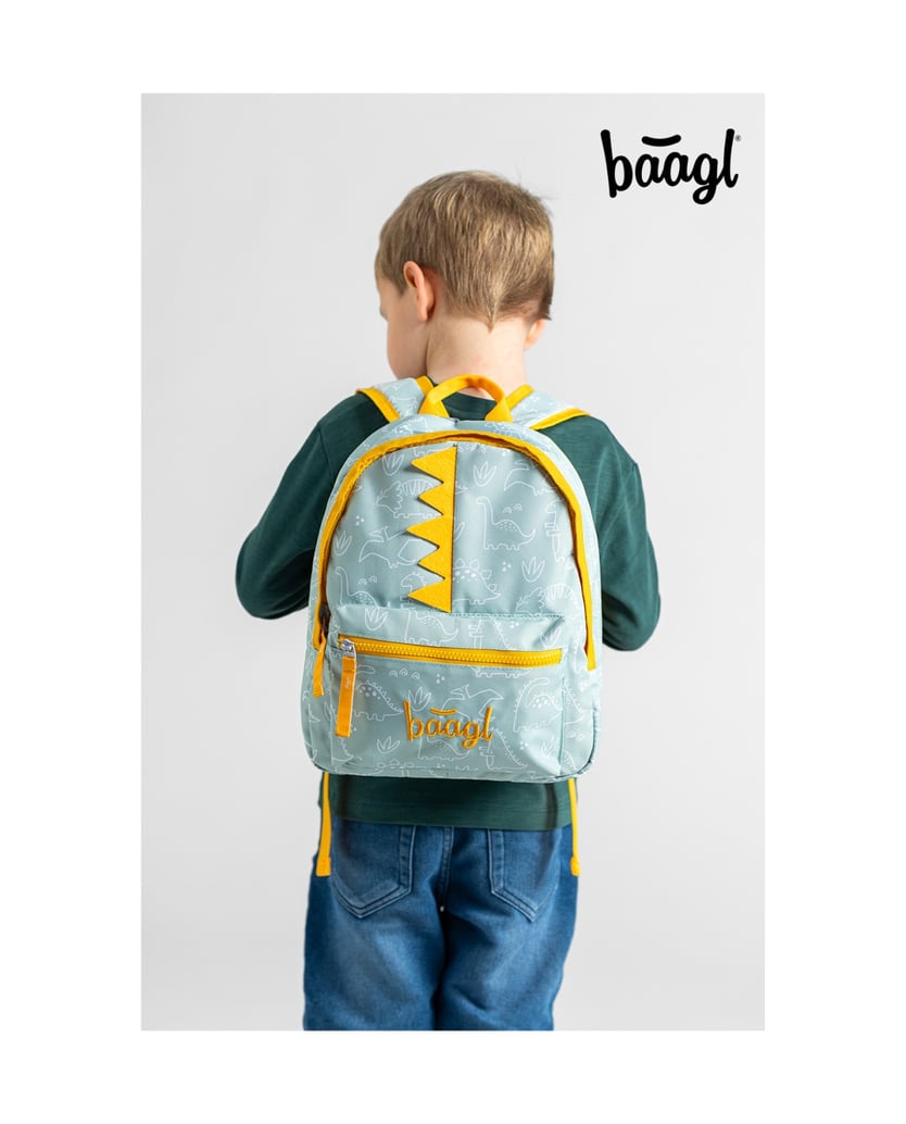 Baagl-Kindergartenrucksack-Dino-grün