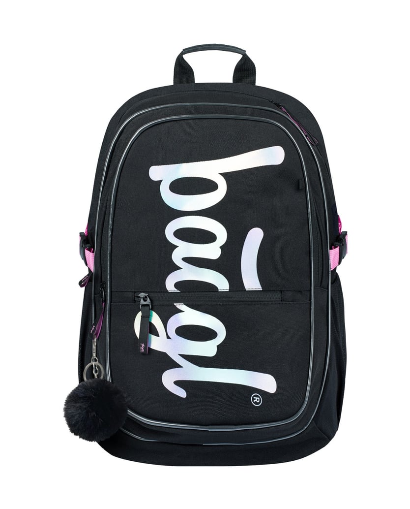 Baagl-Schulrucksack-Core-Holo-schwarz