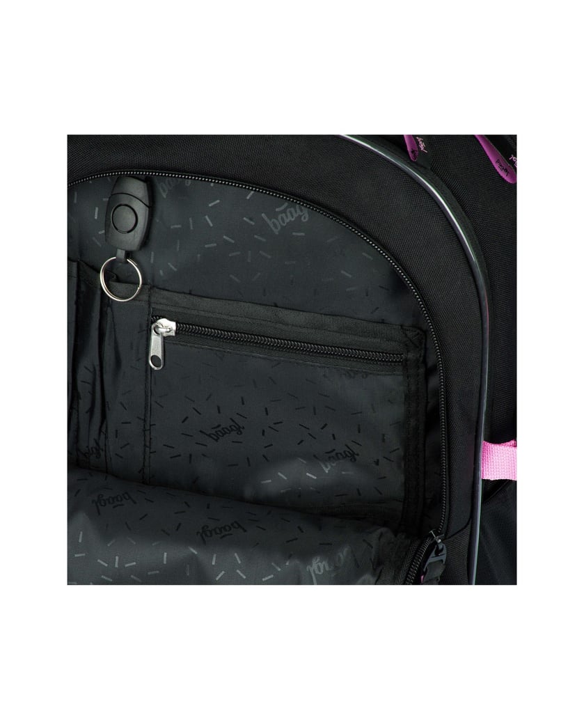 Baagl-Schulrucksack-Core-Holo-schwarz