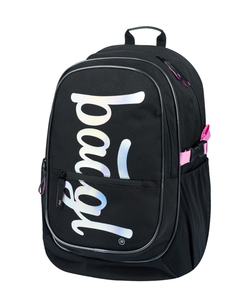 Baagl-Schulrucksack-Core-Holo-schwarz