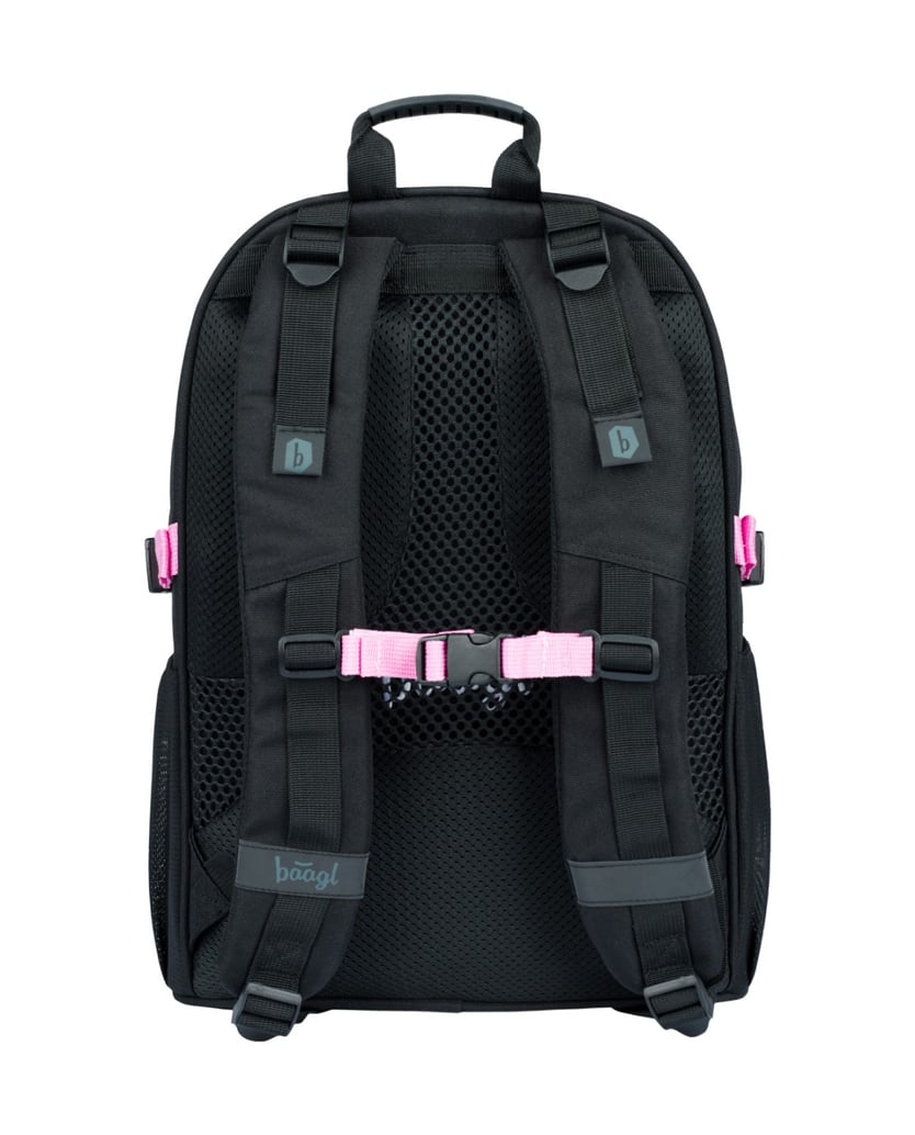 Baagl-Schulrucksack-Core-Holo-schwarz