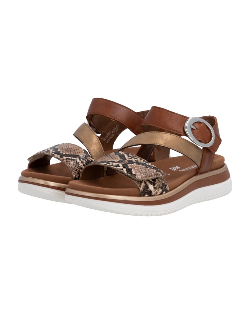 Remonte-Riemchensandalen-D1J64-hnedá