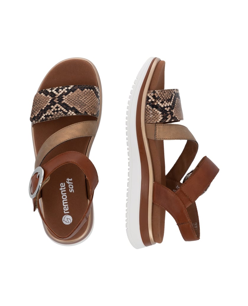 Remonte-Riemchensandalen-D1J64-hnedá