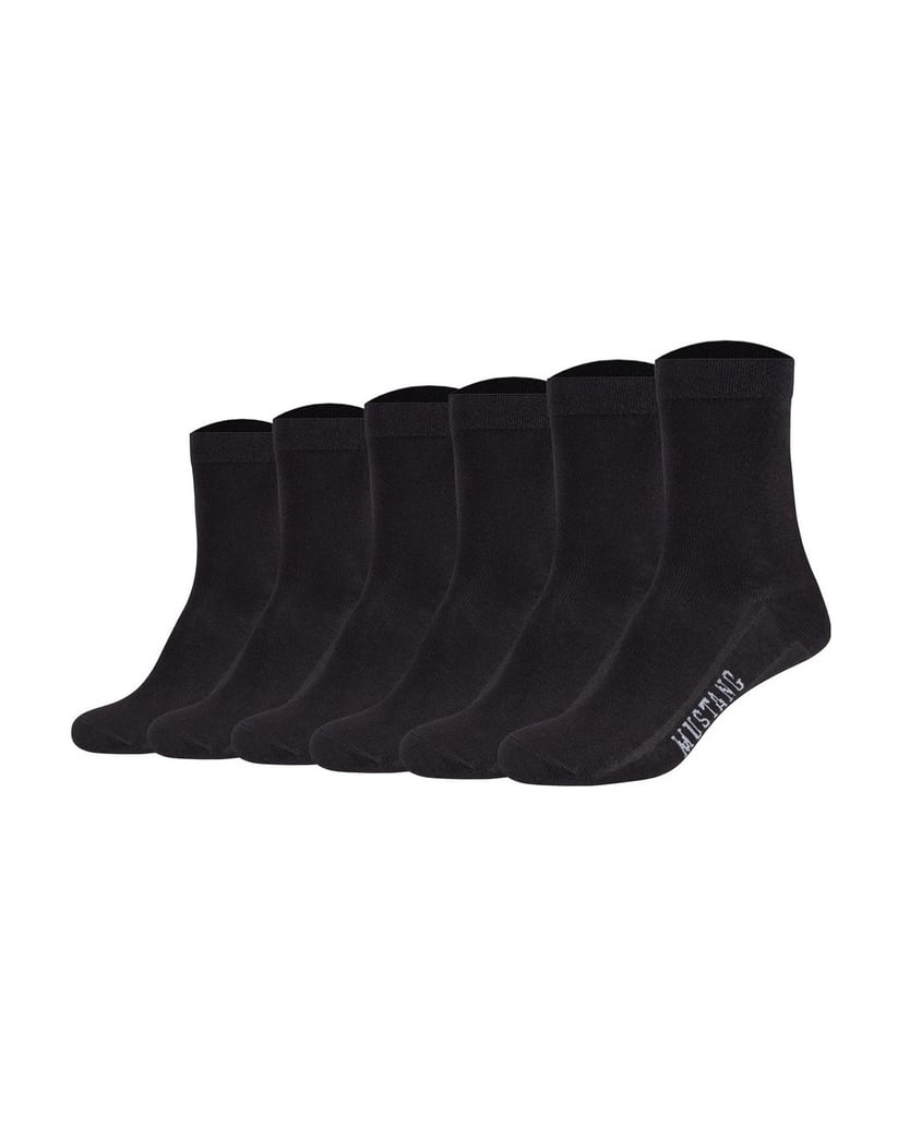 Mustang-Damen-Socken-6er-Pack-Casual-Cotton-Socks-6-Pack-schwarz