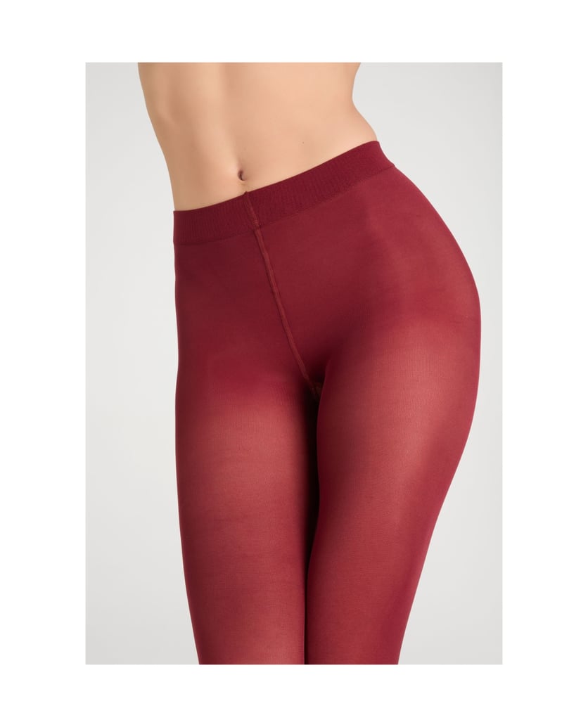 Camano-Strumpfhose-60-DEN-Halb-Blickdicht-Ringelfrei-Warm-Premium-Druckfrei-Bequem-Kombinierbar-Verstärkter-Fuss-rot