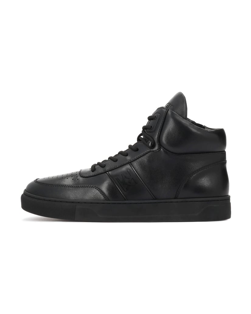 Kazar-High-Top-Sneakers-aus-Naturleder-schwarz