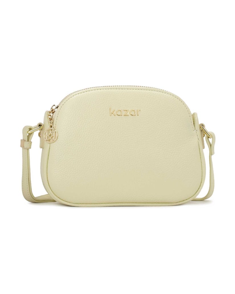 Kazar-Leather-handbag-with-long-strap-žltá