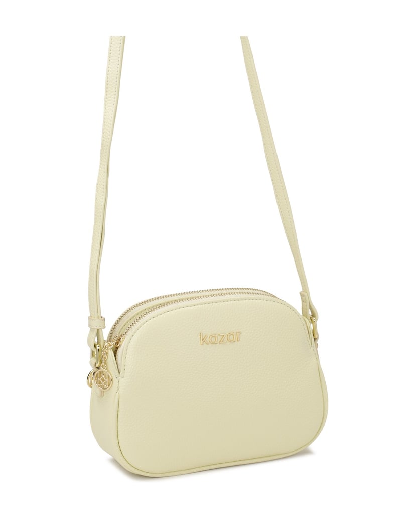 Kazar-Leather-handbag-with-long-strap-žltá