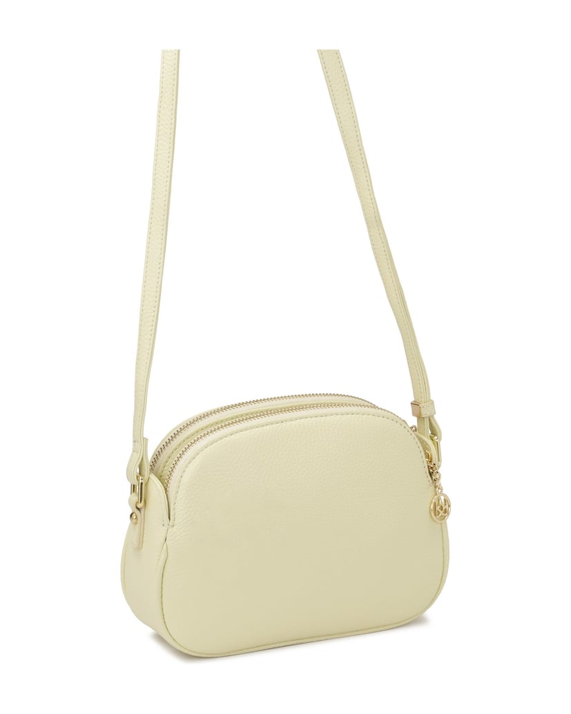 Kazar-Leather-handbag-with-long-strap-žltá