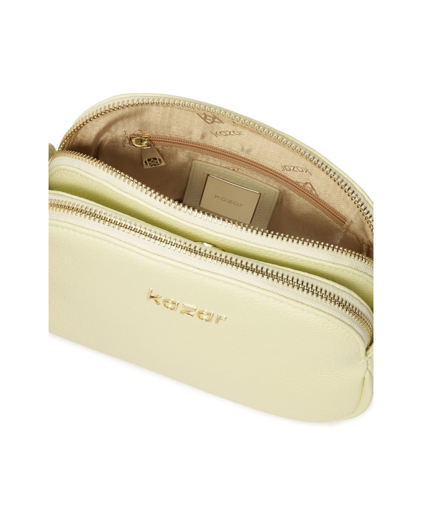 Kazar-Leather-handbag-with-long-strap-žltá