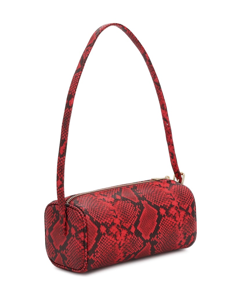 Kazar-Red-snake-pattern-handbag-červená